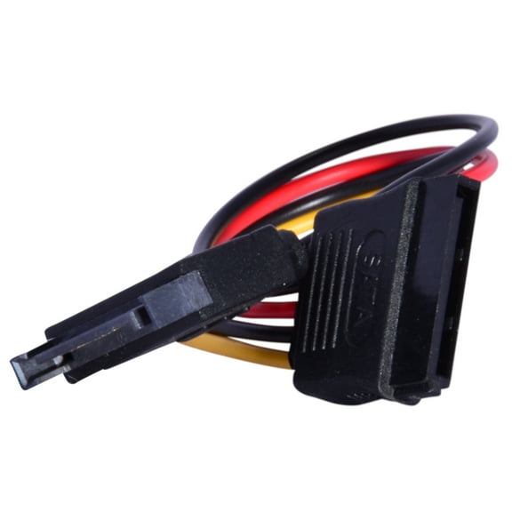 (5-Pack) JacobsParts 6" SATA Power 15-pin Male Female Extension Cable Extra Length for HDD SSD