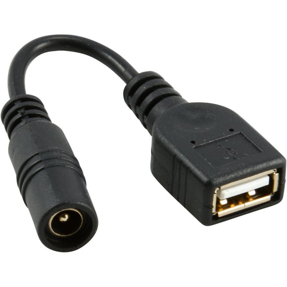 5-Pack JacobsParts Barrel Jack to USB Type A Female Connector Adapter 5V Power Cable 5.5mm/2.1mm