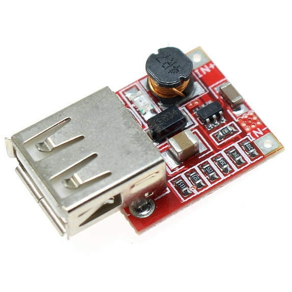 (5 Pack) JacobsParts DC Boost Module 3.7V 1-5V Input 5V 1.5A USB Output Up to 96% Efficiency