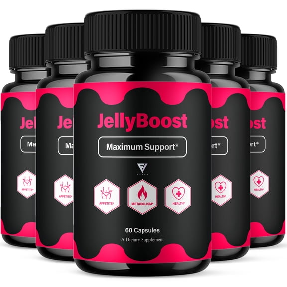 (5 Pack) Jelly Boost Maximum Support, JellyBoost Weight Supplement (300 Capsules)
