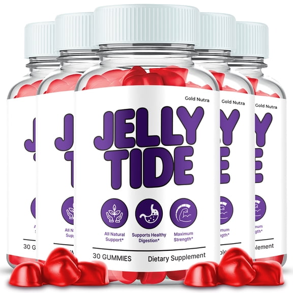 (5 Pack) Jelly Tide Gummies, JellyTide Supplement, All Natural Gummy, Premium Ingredients 1 Month Supply