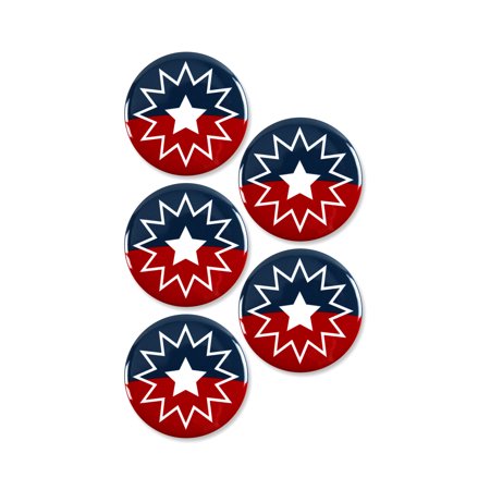 5 Pack - Juneteenth Flag Celebration Pinback Button Badges - 2.25 Inch