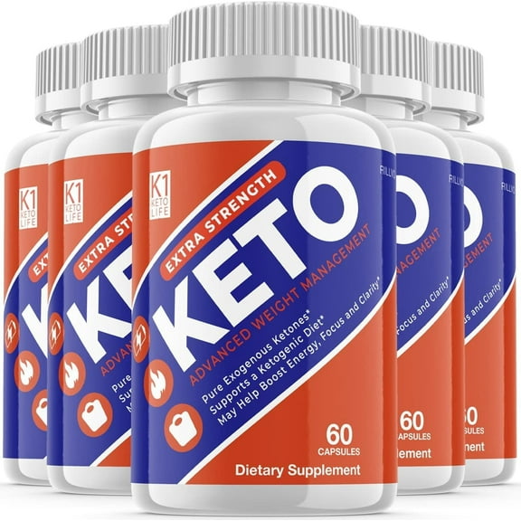 5 Pack K1 Keto Lifestyle Diet Supplements Advanced Ketogenic Formula 300 Capsules