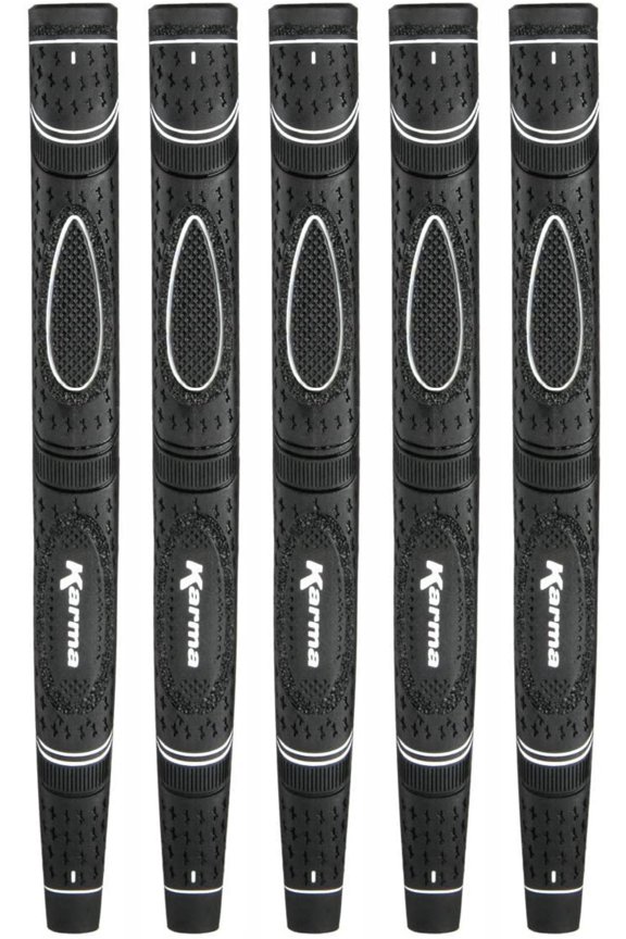 5 Pack Karma Black Dual Touch Midsize Putter Grip
