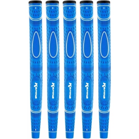 5 Pack Karma Blue Dual Touch Midsize Putter Grip