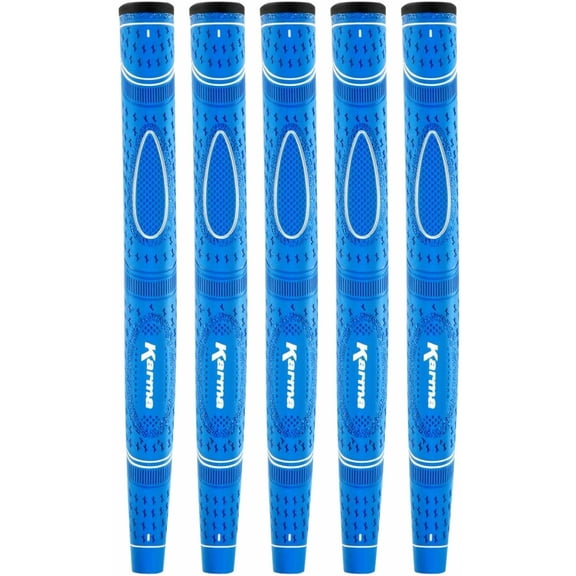 5 Pack Karma Blue Dual Touch Midsize Putter Grip