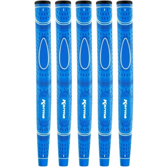 5 Pack Karma Blue Dual Touch Midsize Putter Grip