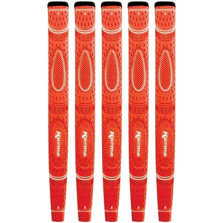 5 Pack Karma Orange Dual Touch Midsize Putter Grip