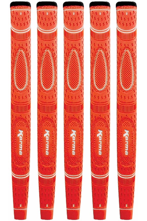 5 Pack Karma Orange Dual Touch Midsize Putter Grip