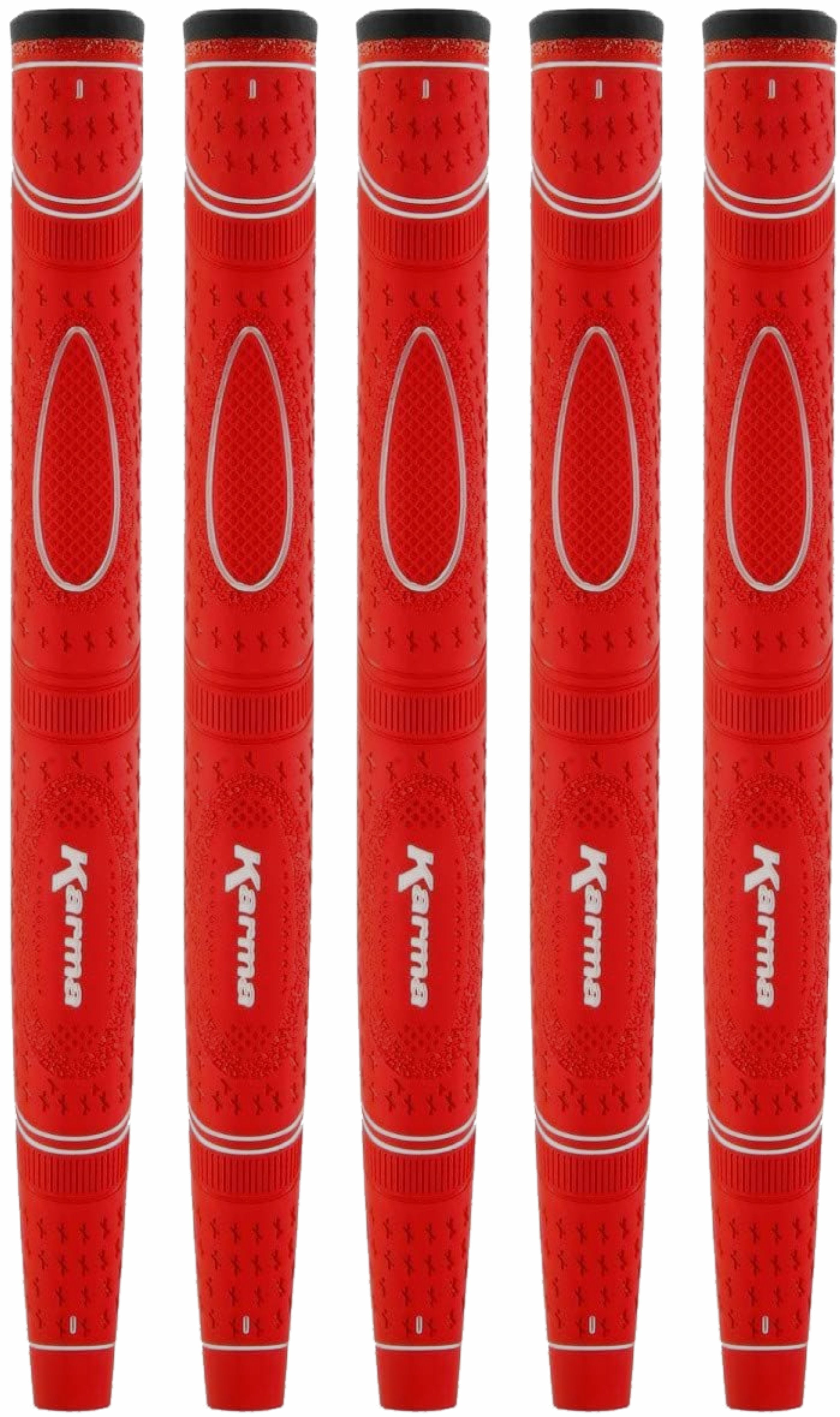 5 Pack Karma Red Dual Touch Midsize Putter Grip