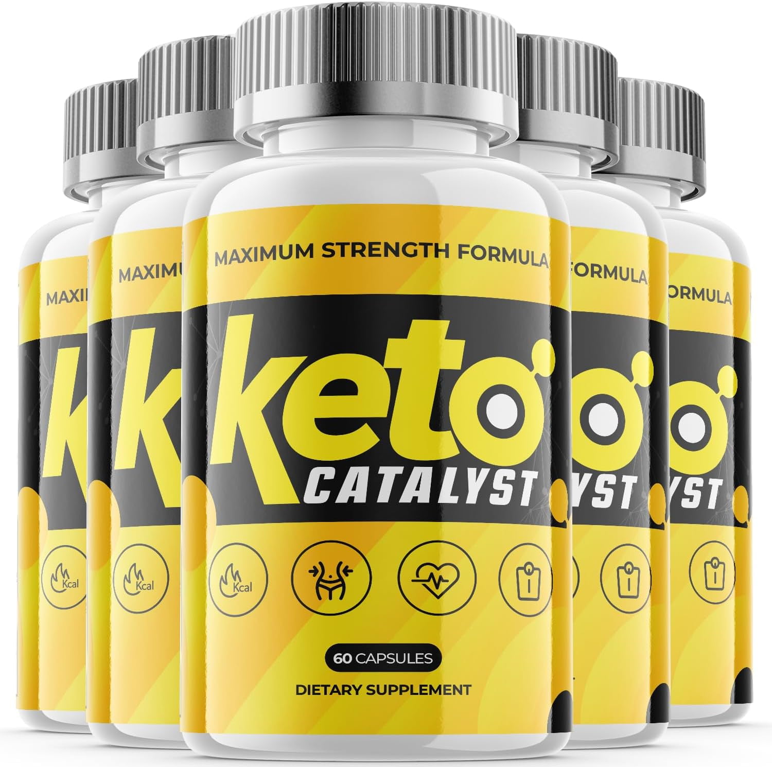 (5 Pack) Keto Catalyst - Keto Weight Loss Formula - Energy & Focus Boosting Dietary Supplements for Weight Management & Metabolism - Advanced Fat Burn Raspberry Ketones Pills - 300 Capsules