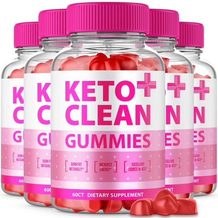 (5 Pack) Keto Clean Gummies - Advanced Formula Vegan Keto Gummies Keto Clean Plus ACV Gummies Clean Gummies with Apple Cider Vinegar, Beet Root Juice Vitamin B12, Pomegranate Keto AVC (300 Gummies)