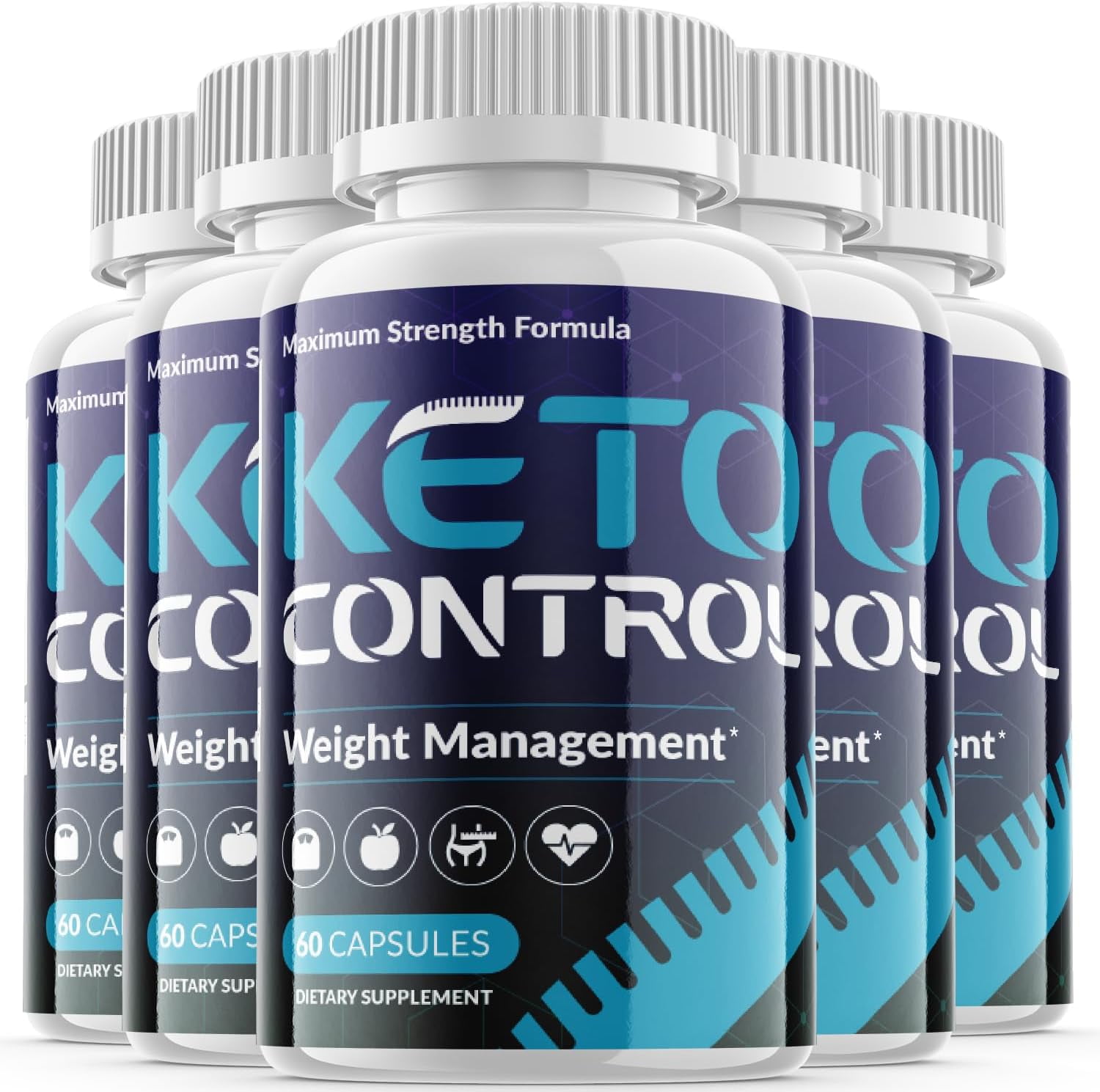 (5 Pack) Keto Control - Keto Weight Loss Formula - Energy & Focus Boosting Dietary Supplements for Weight Management & Metabolism - Advanced Fat Burn Raspberry Ketones Pills - 300 Capsules