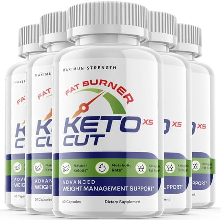 (5 Pack) Keto Cut XS - Keto Weight Loss Formula - Energy & Focus Boosting Dietary Supplements for Weight Management & Metabolism - Advanced Fat Burn Raspberry Ketones Pills - 300 Capsules
