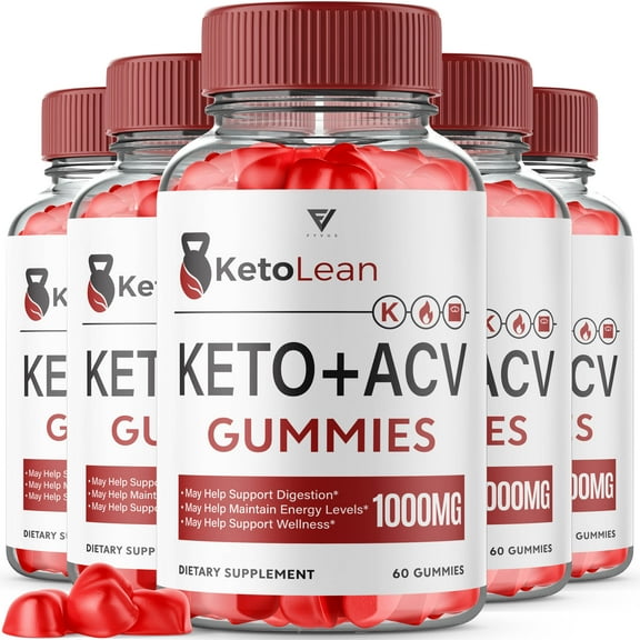 (5 Pack) Keto Lean ACV Gummies, Keto Lean Maximum Strength Supplement for Overall Wellness, KetoLean Gummy (300 Gummies)