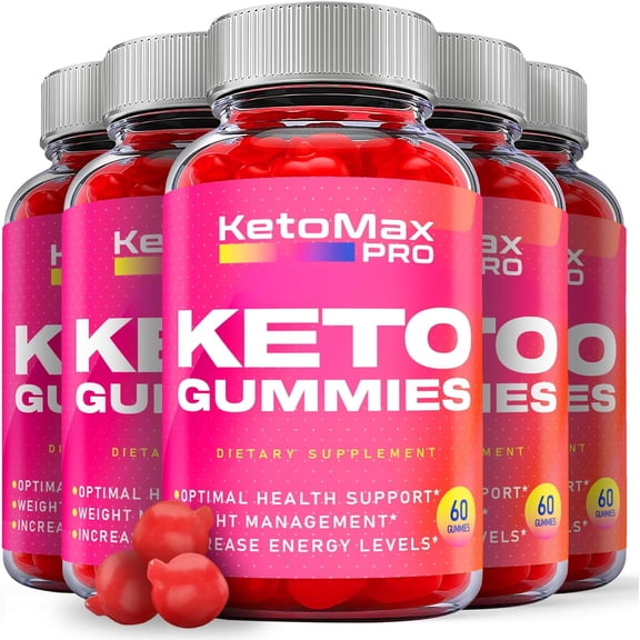 (5 Pack) Keto Max Pro Keto ACV Gummies -Apple Cider Vinegar Supplement for Weight Loss - Energy & Focus Boosting Dietary Supplements for Weight Management & Metabolism - Fat Burn - 300 Gummies