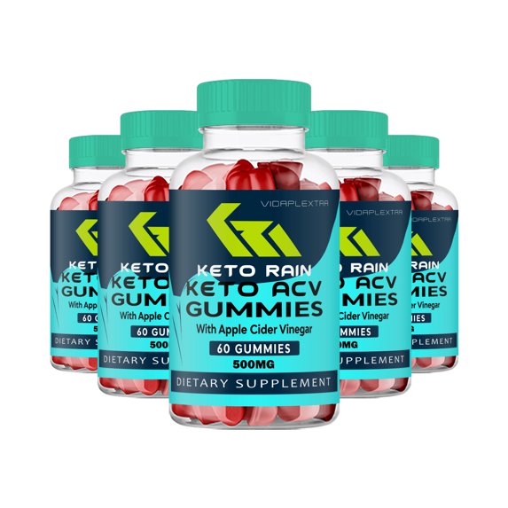(5 Pack) Keto Rain Gummies - Keto Rain Keto + ACV Gummies