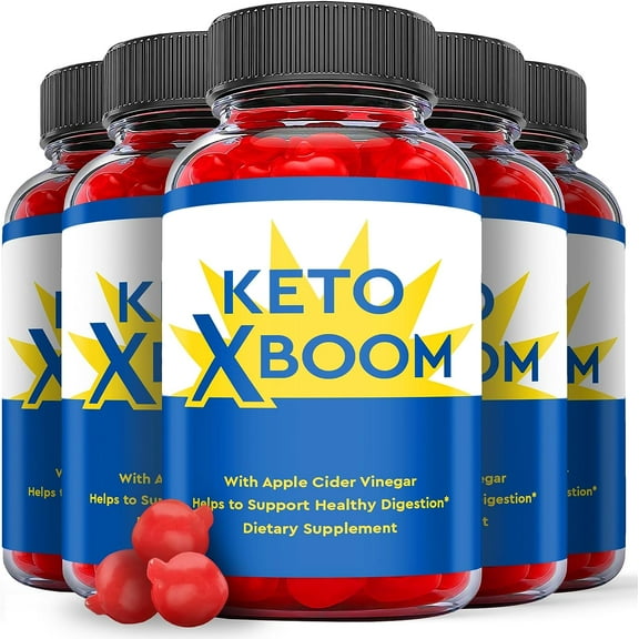 (5 Pack) Keto XBoom Keto ACV Gummies - Apple Cider Vinegar Supplement for Weight Loss - Energy & Focus Boosting Dietary Supplements for Weight Management & Metabolism - Fat Burn - 300 Gummies