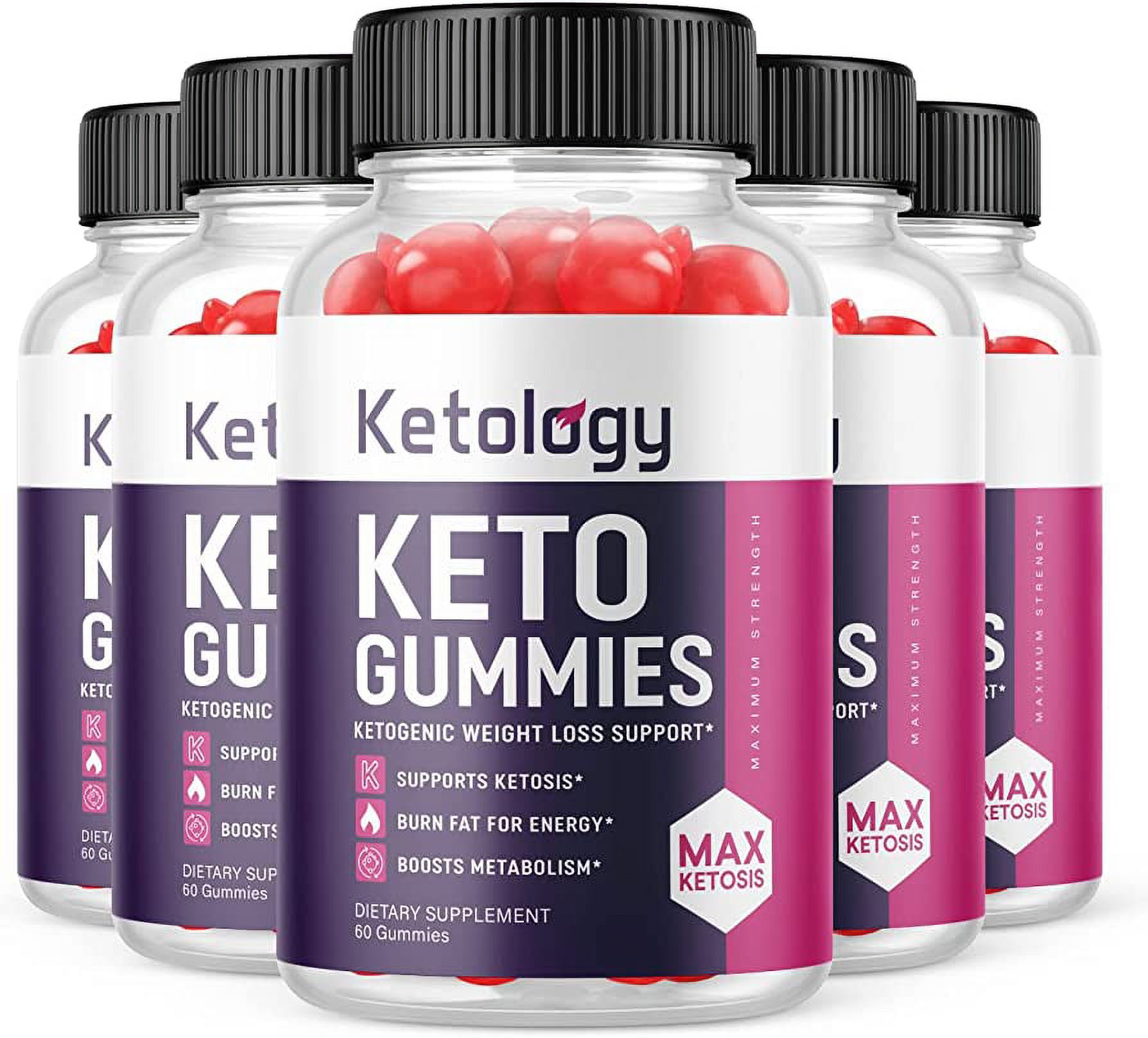 (5 Pack) Ketology Keto ACV Gummies Supplement for Weight Loss