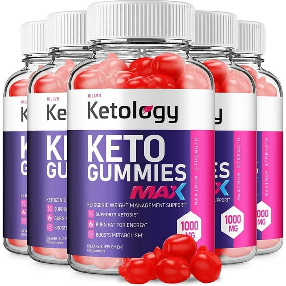 5 Pack Ketology Max ACV Gummies - Advanced Formula Ketology Keto + ACV Apple Cider Vinegar Gummies 300 Gummies