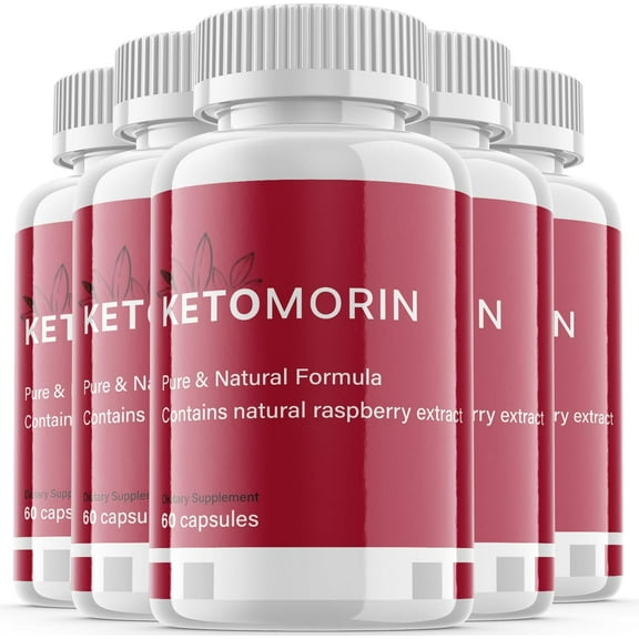 (5 Pack) Ketomorin - Keto Weight Loss Formula - Energy & Focus Boosting Dietary Supplements for Weight Management & Metabolism - Advanced Fat Burn Raspberry Ketones Pills - 300 Capsules