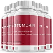 5 Pack Ketomorin - Keto Weight Loss Formula - Energy & Focus Boosting Dietary Supplements for Weight Management & Metabolism - Advanced Fat Burn Raspberry Ketones Pills - 300 Capsules