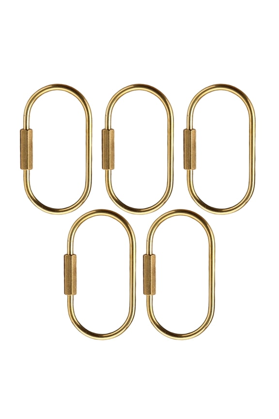 5 Pack Keychain Part Elegant Key Jewelry Pendant Connective Chain Copper Keychain Hook Suitable for Hand-Making Lover