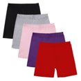 thumbnail image 1 of 5 Pack Kids Girls Leggings Shorts High Waist Bike Cartwheel Shorts Toddler Under Dress Dance Short for Children Size 5-14 Years, 1 of 9