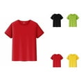thumbnail image 1 of 5 Pack Kids T-Shirts, Short Sleeve Cotton Crew Neck Tees for Boys & Girls, Unisex Toddler Children's Top for Summer Plain, 1 of 8