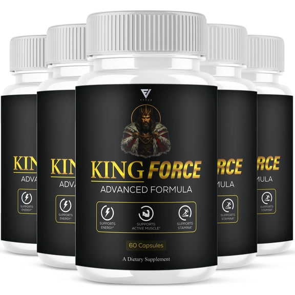 (5 Pack) King Force Male Capsules, KingForce Health Support (300 Capsules)