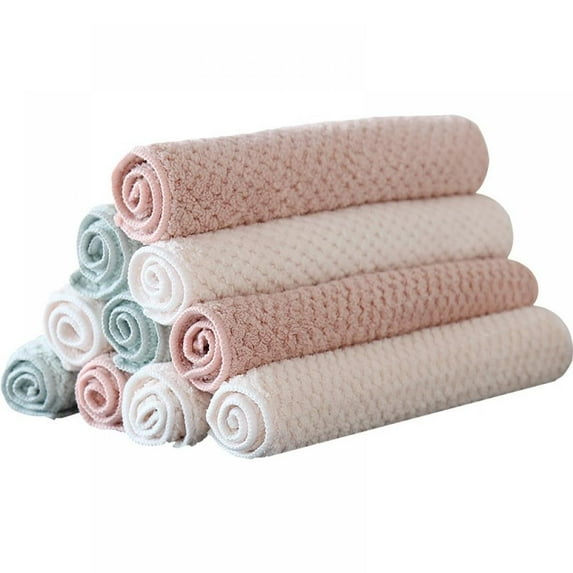 5 Pack Kitchen Towels, Dish Cloths Set, Dishes Rags Dishcloths Tea Towel Wipes for Washing, Cleaning, Drying