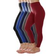 thumbnail image 1 of 5 Pack Kuda Moda Queen Size Warm Fleece Lined Thick Brushed Full Length Leggings Tights L-XL-2XL, 1 of 7