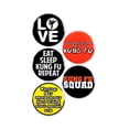 thumbnail image 1 of 5 Pack - Kung Fu Martial Arts Sport Pinback Buttons - 2.25 Inch, 1 of 2