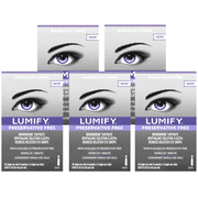 5 Pack - LUMIFY Redness Reliever Preservative Free Eye Drops, 20 Single Use Vials, Fast Acting, First & Only PF Drop For Whiter & Brighter Looking Eyes, Relieves Red Eyes, Works in 1 Min, Lasts Up To