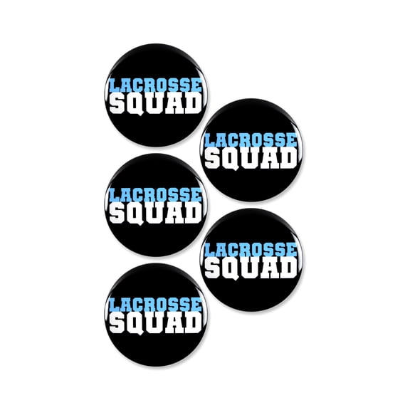 5 Pack - Lacrosse Squad Sports Pinback Buttons - 2.25 Inch