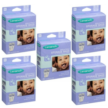 5 Pack - Lansinoh Breastmilk Storage Bags 25 Each