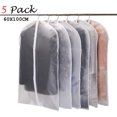 5 Pack Large Clear Garment BagsMoth Proof Garment Bags,Garment Cover
