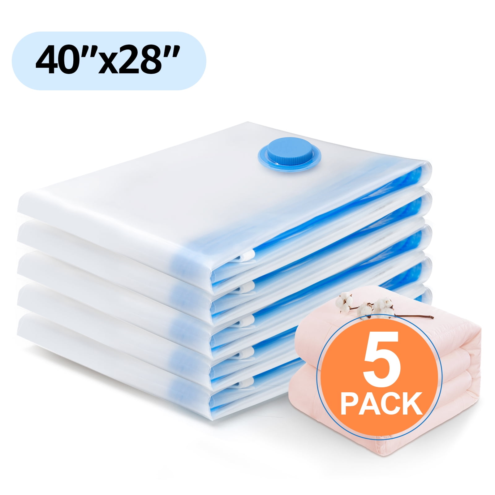 BoxLegend 12 Pack Vacuum Storage Bags Instant Space Saver Storage Bags Compression Bags Vacuum Seal Bags for Clothes, Adult Unisex, Size: Blue 12