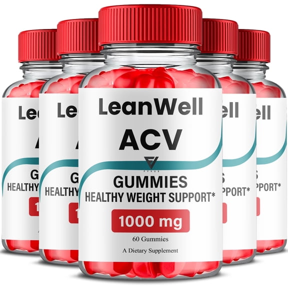 (5 Pack) Leanwell Advanced Gummies, Lean Well Weight Management (300 Gummies)