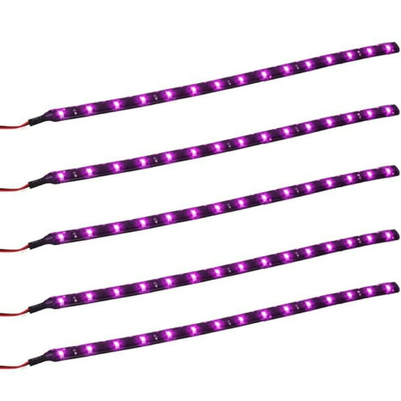 5 Pack Led Black Light Strip, Flexible Uv Purple Led Strip Lights With Adhesive Backing, For Halloween Decor, Party, Bedroom, Aquarium, Stage Lighting