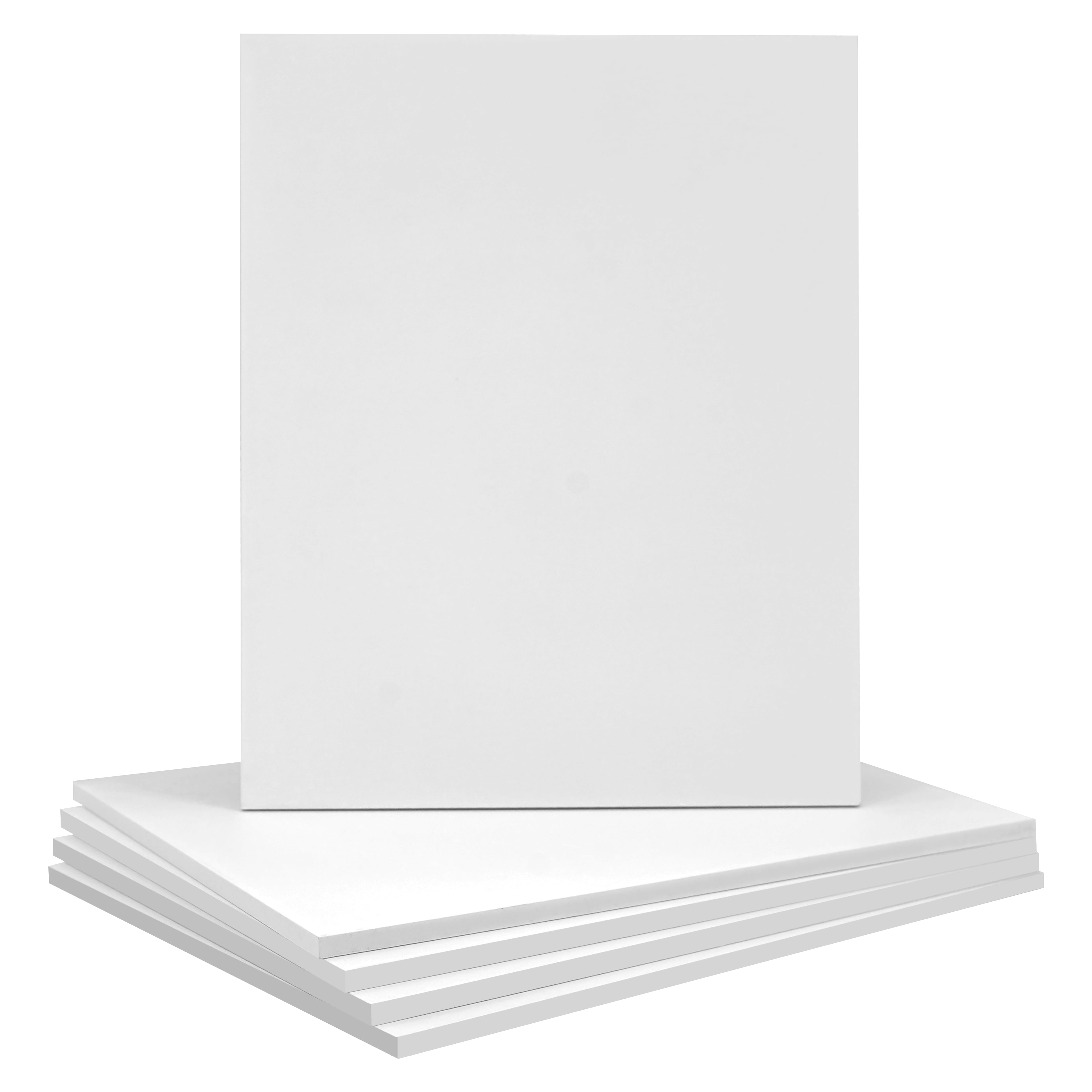 8" x 10" White Gesso-Primed Double-Sided MDF Panels, Pack of 5
