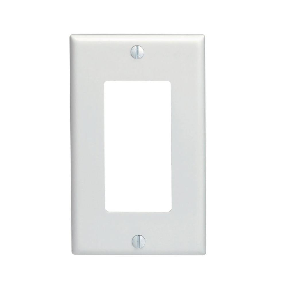 5 Pack Leviton Decora 1-Gang Wall Plate, White