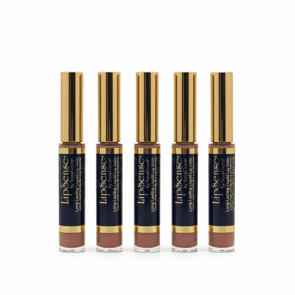 5 Pack, LipSense by SeneGence Long Lasting Liquid Lip Color Bombshell 0.25oz