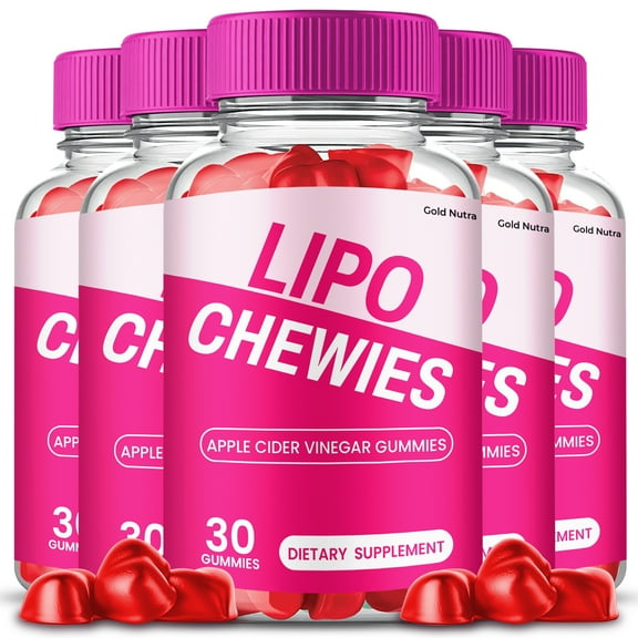 (5 Pack) Lipo Chewies, LipoChewies Keto + ACV Gummies Supplement for Ketogenic Diet, Premium Formula, Organic Ingredients, 5 Month Supply