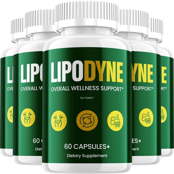 (5 Pack) Lipodyne Advanced Capsule Formula Supplement Pills 1000MG for Daily Health & Wellness Support (300 Capsules)