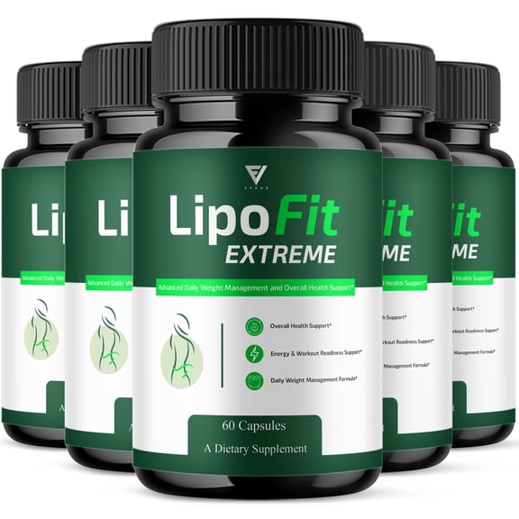 (5 Pack) Lipofit Extreme Premium Wellness Supplement, Lipo Fit (300 Capsules)