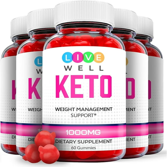 (5 Pack) Live Well Keto ACV Gummies - Supplement for Weight Loss - Energy & Focus Boosting Dietary Supplements for Weight Management & Metabolism - Fat Burn - 300 Gummies