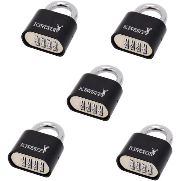 Kingsley Steel Combination Padlock, Exterior Use, Secure for Sheds, Fence, Gym, Gate