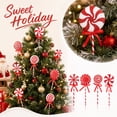 thumbnail image 1 of 5 Pack Lollipop Christmas Tree Ornaments, Candy Cane Peppermint Hanging Pendant Decor, 1 of 4