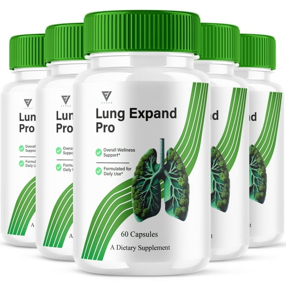 (5 Pack) Lung Expand Pro, LungExpandPro Advanced Supplement (300 Capsules)